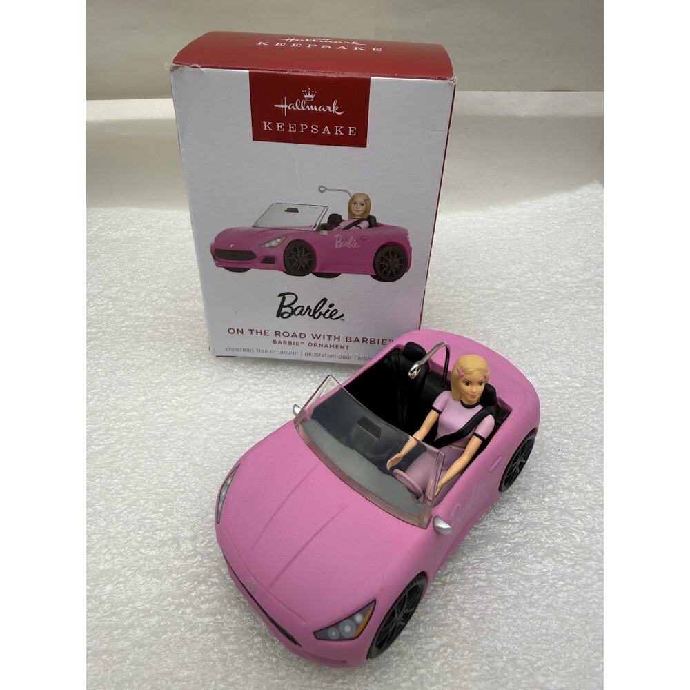Hallmark Keepsake 2025 On the Road with Barbie Ornament Pink Small NOB...